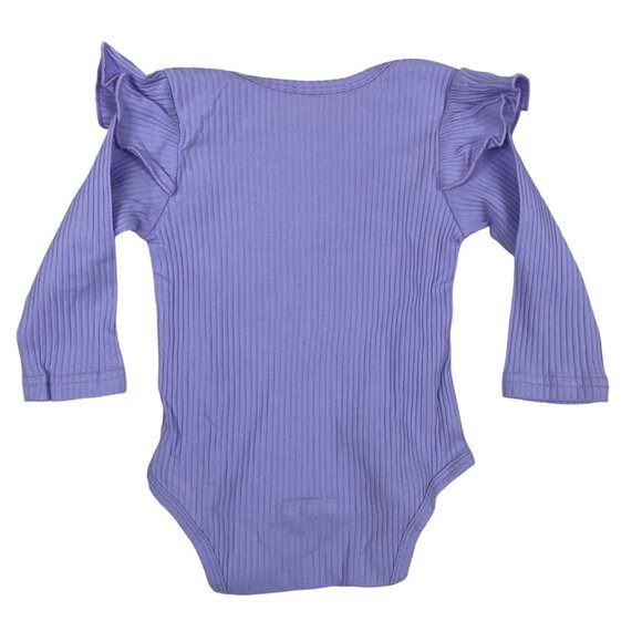 Shenzhen Toddler Girl's Green and Purple 3-Piece Florals Set Sz 3-6M - Picture 4 of 16